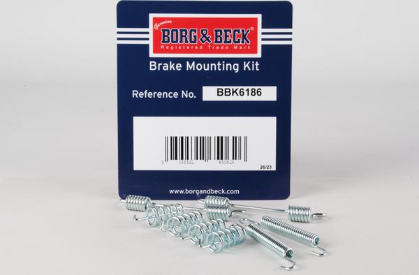 Borg & Beck BBK6186 - Aksesuar dəsti, dayanacaq əyləci başlıqları furqanavto.az