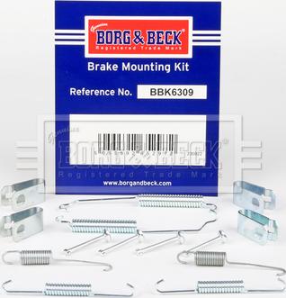 Borg & Beck BBK6309 - Aksesuar dəsti, əyləc başlıqları furqanavto.az