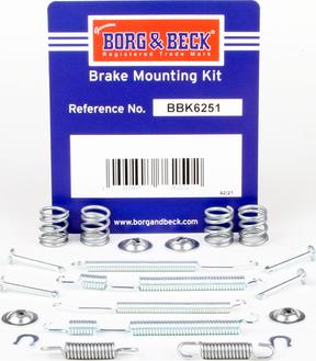 Borg & Beck BBK6251 - Aksesuar dəsti, əyləc başlıqları furqanavto.az