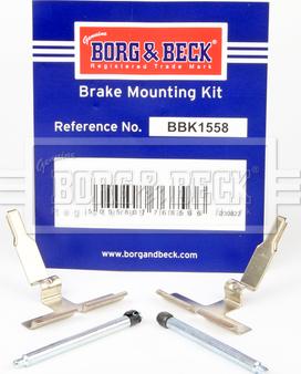 Borg & Beck BBK1558 - Disk əyləc pedləri üçün aksesuar dəsti furqanavto.az