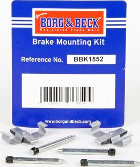 Borg & Beck BBK1552 - Disk əyləc pedləri üçün aksesuar dəsti furqanavto.az