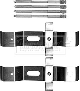 Borg & Beck BBK1557 - Disk əyləc pedləri üçün aksesuar dəsti furqanavto.az