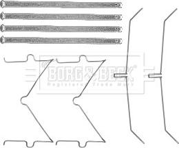 Borg & Beck BBK1564 - Disk əyləc pedləri üçün aksesuar dəsti furqanavto.az