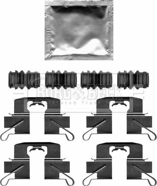 Borg & Beck BBK1647 - Disk əyləc pedləri üçün aksesuar dəsti furqanavto.az