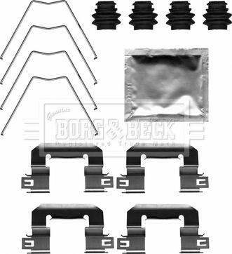 Borg & Beck BBK1664 - Disk əyləc pedləri üçün aksesuar dəsti furqanavto.az