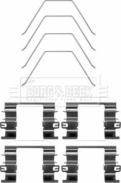 Borg & Beck BBK1617 - Disk əyləc pedləri üçün aksesuar dəsti furqanavto.az