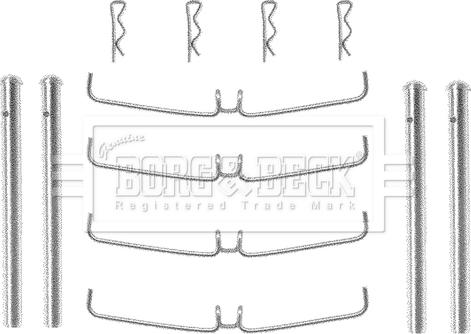Borg & Beck BBK1195 - Disk əyləc pedləri üçün aksesuar dəsti furqanavto.az