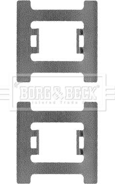 Borg & Beck BBK1196 - Disk əyləc pedləri üçün aksesuar dəsti furqanavto.az