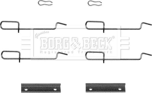 Borg & Beck BBK1119 - Disk əyləc pedləri üçün aksesuar dəsti furqanavto.az