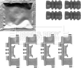 Borg & Beck BBK1297 - Disk əyləc pedləri üçün aksesuar dəsti furqanavto.az