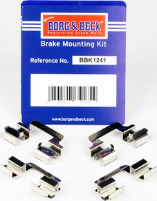 Borg & Beck BBK1241 - Disk əyləc pedləri üçün aksesuar dəsti furqanavto.az