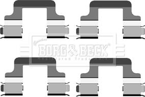 Borg & Beck BBK1254 - Disk əyləc pedləri üçün aksesuar dəsti furqanavto.az