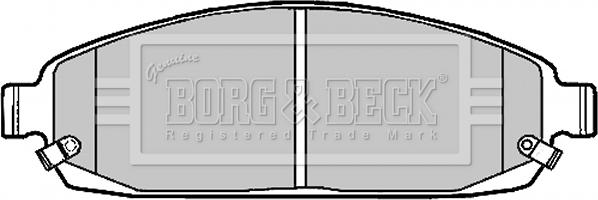 Borg & Beck BBP1911 - Əyləc altlığı dəsti, əyləc diski furqanavto.az