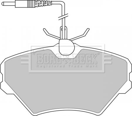 Borg & Beck BBP1490 - Əyləc altlığı dəsti, əyləc diski furqanavto.az