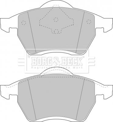 Borg & Beck BBP1446 - Əyləc altlığı dəsti, əyləc diski furqanavto.az