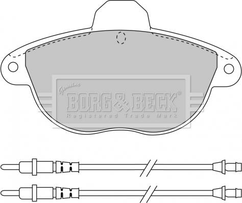 Borg & Beck BBP1455 - Əyləc altlığı dəsti, əyləc diski furqanavto.az