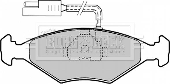 Borg & Beck BBP1456 - Əyləc altlığı dəsti, əyləc diski furqanavto.az