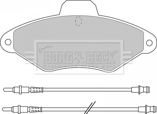 Borg & Beck BBP1400 - Əyləc altlığı dəsti, əyləc diski furqanavto.az