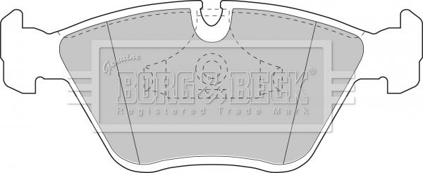 Borg & Beck BBP1407 - Əyləc altlığı dəsti, əyləc diski furqanavto.az