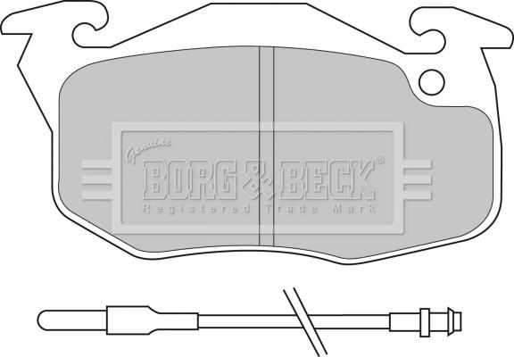 Borg & Beck BBP1532 - Əyləc altlığı dəsti, əyləc diski furqanavto.az