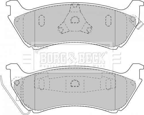 Borg & Beck BBP1666 - Əyləc altlığı dəsti, əyləc diski furqanavto.az