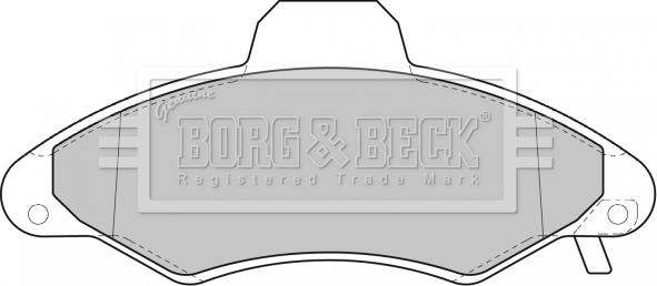Borg & Beck BBP1600 - Əyləc altlığı dəsti, əyləc diski furqanavto.az