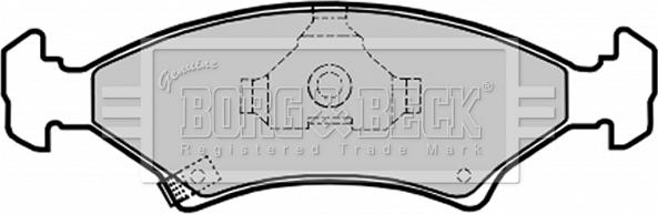 Borg & Beck BBP1610 - Əyləc altlığı dəsti, əyləc diski furqanavto.az