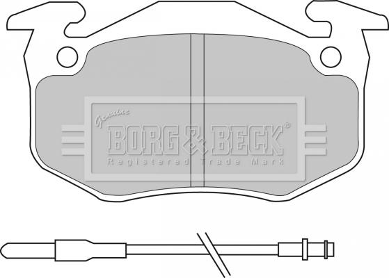 Borg & Beck BBP1097 - Əyləc altlığı dəsti, əyləc diski furqanavto.az