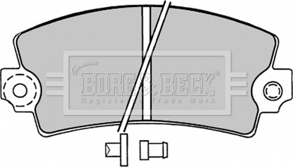 Borg & Beck BBP1047 - Əyləc altlığı dəsti, əyləc diski furqanavto.az