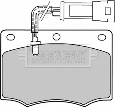 Borg & Beck BBP1058 - Əyləc altlığı dəsti, əyləc diski furqanavto.az