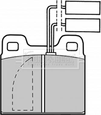 Borg & Beck BBP1012 - Əyləc altlığı dəsti, əyləc diski furqanavto.az