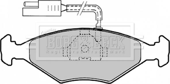 Borg & Beck BBP1147 - Əyləc altlığı dəsti, əyləc diski furqanavto.az