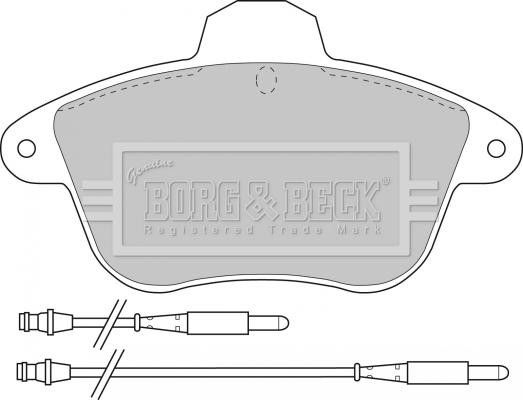 Borg & Beck BBP1159 - Əyləc altlığı dəsti, əyləc diski furqanavto.az