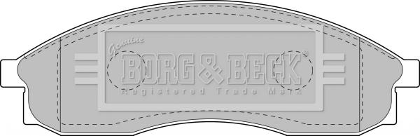 Borg & Beck BBP1151 - Əyləc altlığı dəsti, əyləc diski furqanavto.az