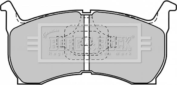 Borg & Beck BBP1185 - Əyləc altlığı dəsti, əyləc diski furqanavto.az