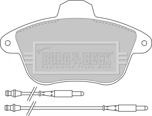 Borg & Beck BBP1182 - Əyləc altlığı dəsti, əyləc diski furqanavto.az