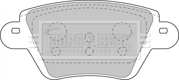 Borg & Beck BBP1892 - Əyləc altlığı dəsti, əyləc diski furqanavto.az