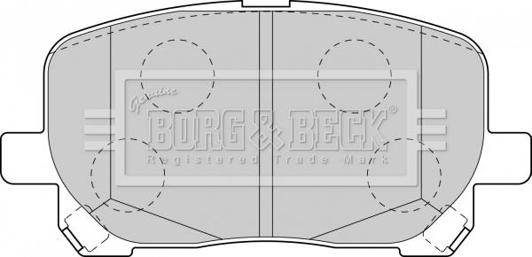 Borg & Beck BBP1837 - Əyləc altlığı dəsti, əyləc diski furqanavto.az