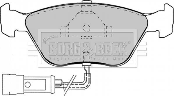 Borg & Beck BBP1343 - Əyləc altlığı dəsti, əyləc diski furqanavto.az