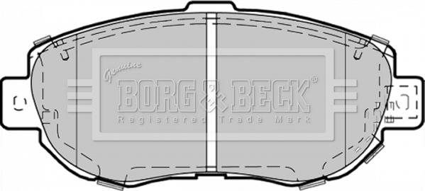 Borg & Beck BBP1353 - Əyləc altlığı dəsti, əyləc diski furqanavto.az