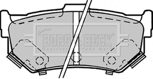 Borg & Beck BBP1298 - Əyləc altlığı dəsti, əyləc diski furqanavto.az