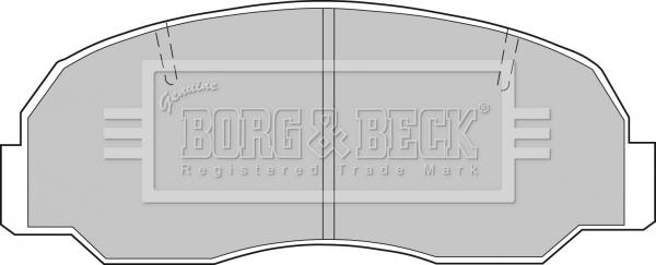 Borg & Beck BBP1206 - Əyləc altlığı dəsti, əyləc diski furqanavto.az