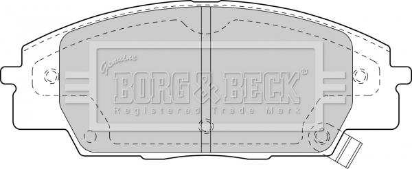 Borg & Beck BBP1742 - Əyləc altlığı dəsti, əyləc diski furqanavto.az