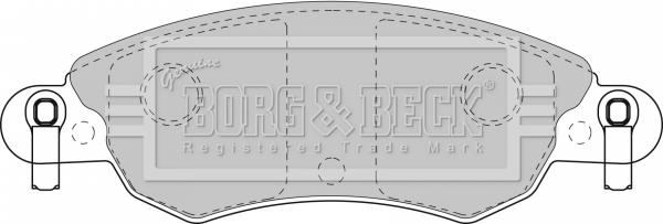 Borg & Beck BBP1709 - Əyləc altlığı dəsti, əyləc diski furqanavto.az