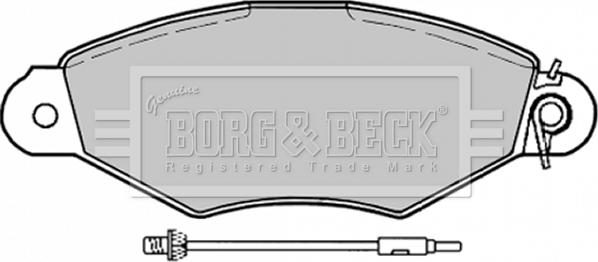 Borg & Beck BBP1729 - Əyləc altlığı dəsti, əyləc diski furqanavto.az