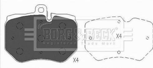 Borg & Beck BBP2492 - Əyləc altlığı dəsti, əyləc diski furqanavto.az