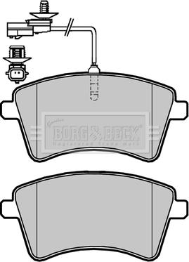 Borg & Beck BBP2420 - Əyləc altlığı dəsti, əyləc diski furqanavto.az