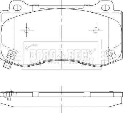 Borg & Beck BBP2474 - Əyləc altlığı dəsti, əyləc diski furqanavto.az