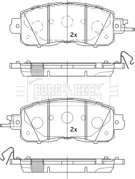 Borg & Beck BBP2534 - Əyləc altlığı dəsti, əyləc diski furqanavto.az