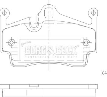 Borg & Beck BBP2666 - Əyləc altlığı dəsti, əyləc diski furqanavto.az